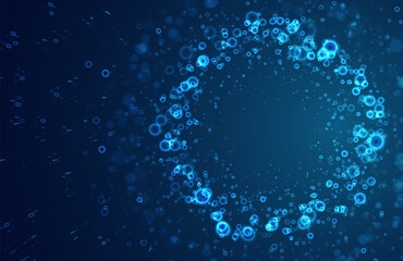 Abstract data transmission visualization. Big data analytics representation. Futuristic network. Graphic concept for your design