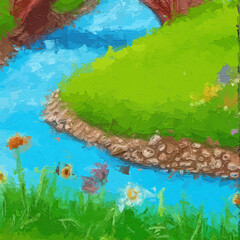 Various oil paintings, flowers, streams, scenery, chrysanthemums, village houses, lakes, butterflies, roses, peonies, flowers