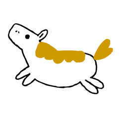 かわいい馬のシンプルイラスト 干支や年賀状デザインに使える動物キャラクター素材