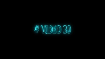 Digital Timer, # video 30 neon text is used as video clip. Sci-Fi light Effects electronic protection. HUD user interface with technology stopwatch Digital countdown number animation - Powered by Adobe