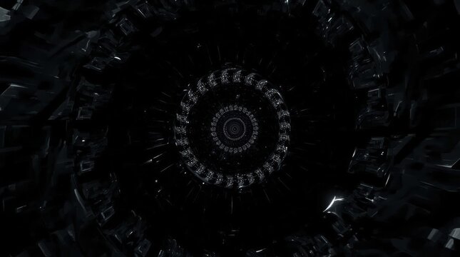 Hypnotic Spiral Tunnel Visualizer Endless Dark Abstract Loop