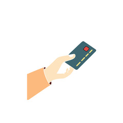 Hand holding a credit card for payment or transaction