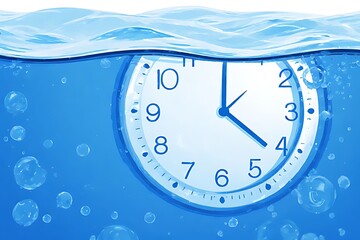 water and clock