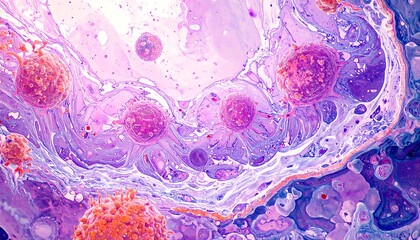 Abstract vibrant cellular forms