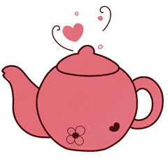 teapot wih hearts