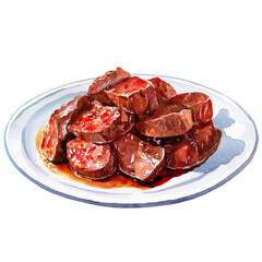 a plate of braised meat