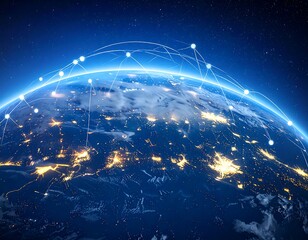 Global Network Connectivity - A Vision of Interconnectedness and Technological Advancement.