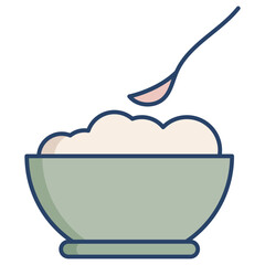 food linear color icon design