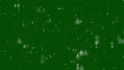 binary code . green screen . number effects, mathematics - Powered by Adobe