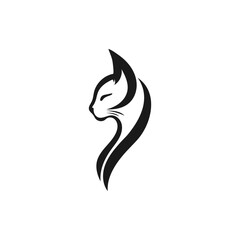 Cat animal design vector. Animal cat logo.