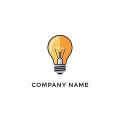 Bright yellow light bulb symbolizing innovative ideas and creative thinking.