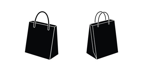 shopping bag silhouette vector illustration