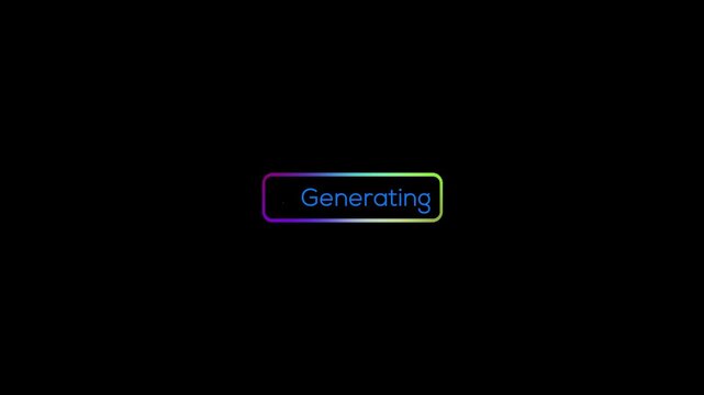 Animated Generate button with sparkle effect for user interface and web design