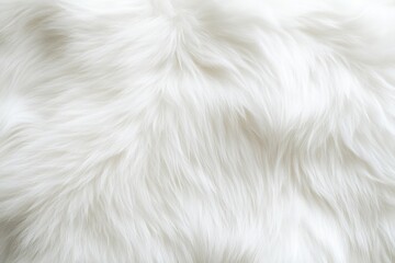 Obraz premium Close-up of soft white faux fur texture with natural flow, ideal for fashion, winter themes or cozy visuals