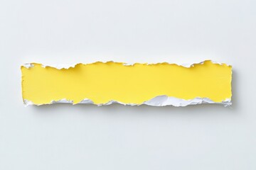 Creative ripped paper with yellow paint effect on white background ideal for ad design and web headers