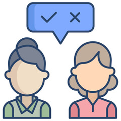 corporate strategy linear color icon design