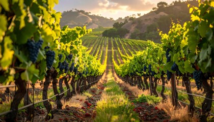 Vineyard at sunset (1)