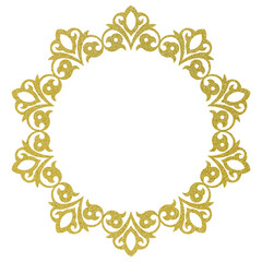 golden frame with floral ornament
