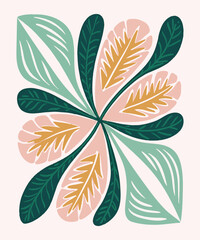 vector set of colorful leaves