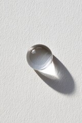 Crystal Clear Sphere - Minimalist Light and Shadow Study.