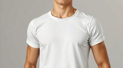 Crisp White T-Shirt on a Male Model A Timeless Wardrobe Staple