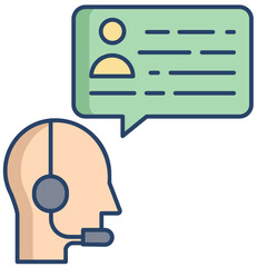 conversation linear color icon design