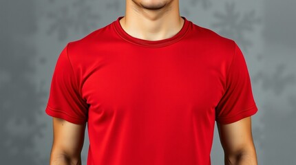 Red T-Shirt Presentation Simple Style, Perfect Fit, and Versatile Wardrobe Staple