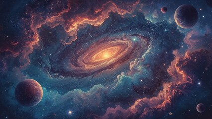 Galactic Genesis &ndash; The Birth of Light in a Cosmic Spiral