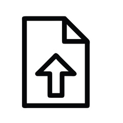Obraz premium Upload Document Icon a Symbol of Submission and Transfer