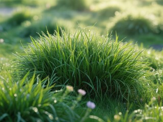 green grass in the garden