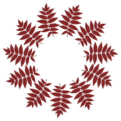 Vector frame of autumn leaves with copy-space. Sale banner template.