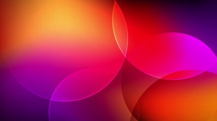 abstract animated background with overlapping translucent circles in warm red, orange, and purple tones blending to create a soft glowing gradient effect suitable for elegant and modern design themes - Powered by Adobe