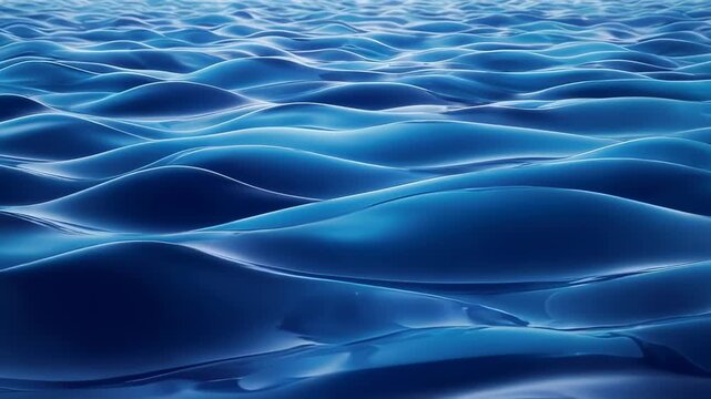 Abstract rendered image, soft waves of varying shades of blue, with highlights adding depth