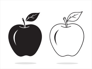 Vibrant and versatile apple illustration with multiple color options and classic typography