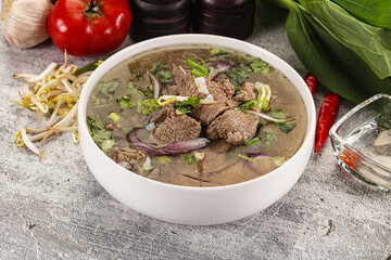 Vietnamese cuisine - Pho Bo soup with beef