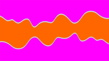 Fototapeta premium Wavy ice cream pattern. Ice cream wavy drip illustration. Ice cream drip illustration. Melted ice cream pattern. Liquid icecream on orange background.