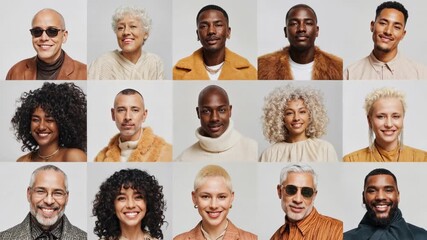 Group of people smiling and looking at each other with connection and trust, ideal for branding visuals focused on community and inclusivity. - Powered by Adobe