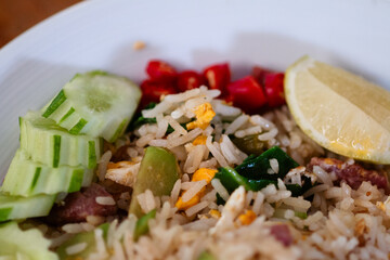 Fried rice is a nutritious food that contains all five food groups.