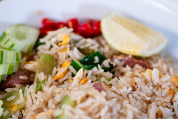 Fried rice is a nutritious food that contains all five food groups.