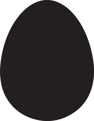 Minimalist Black Egg Illustration  Symbol of New Beginnings and Potential on White Background