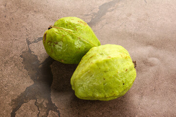 Ripe fresh green green guava