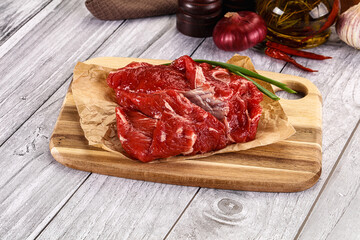 Raw beef meat for cooking