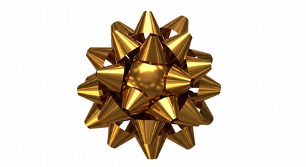 Elegant golden bow perfect for gifts, celebrations, and special occasions