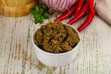 Yellow Thai spicy curry paste