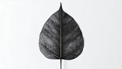Monochrome Leaf Portrait - A Study in Simplicity and Form.