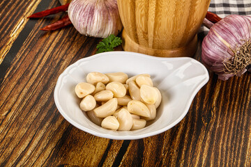 Tasty aroma marinated garlic cloves