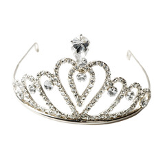 Elegant diamond tiara with transparent background for design