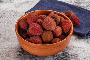 Sweet juicy tropical fruit lychee