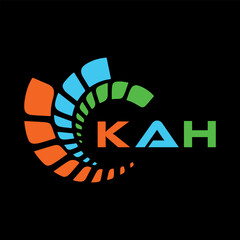 KAH letter design. KAH letter technology logo design. KAH Monogram logo design for an entrepreneur and business.