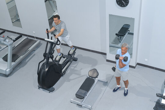 middle aged men in the gym